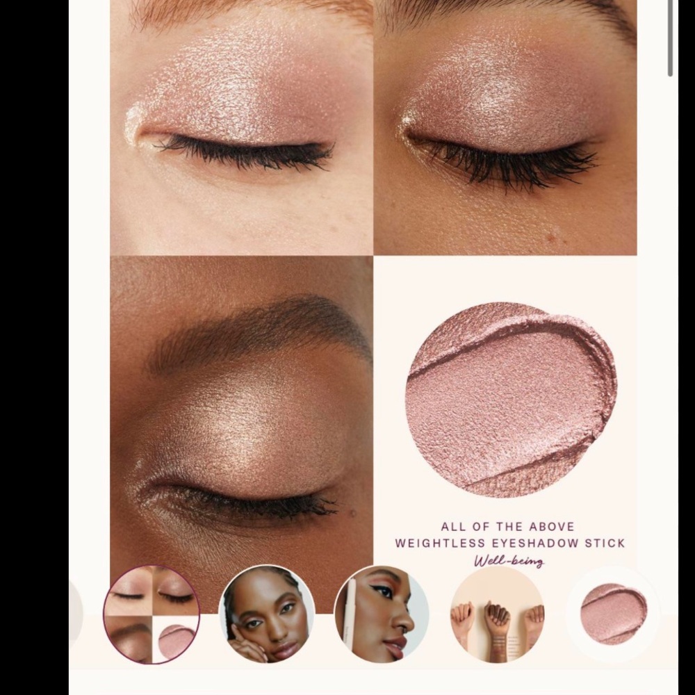 Well being Rare Beauty All of the Above Weightless Eyeshadow stick